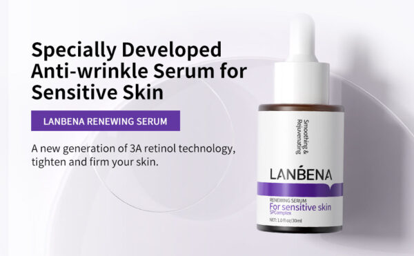 LANBENA Retinol Serum for Face, Retinol Serum with Hyaluronic Acid for Wrinkles and Fine Lines, Renew and Plump Night Facial Serum for Glowing Skin, Serum for Sensitive Skin, 30ml