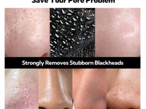 LANBENA Upgraded 2.0 Bamboo Charcoal Blackhead Remover Mask, 60 pcs Nose Strips, Peel off Face Mask Pore Whiteheads Cleanser Strawberry Nose Purifying, Deep Cleansing for All Skin Types, 30g/1.05oz