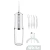 Water Dental Flosser Pick for Teeth: 5 Cleaning Modes Cordless Portable with 4 Heads - Waterproof Flossing Cleaning Picks for Home Travel