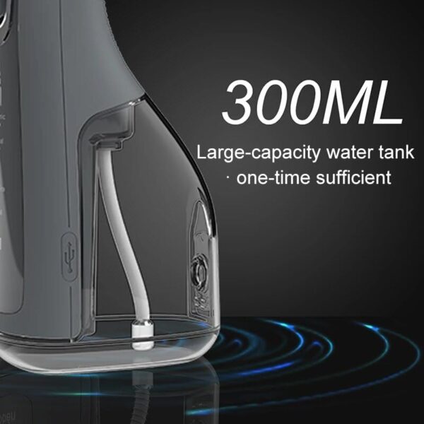 Water Dental Flosser Pick for Teeth: 5 Cleaning Modes Cordless Portable with 4 Heads - Waterproof Flossing Cleaning Picks for Home Travel