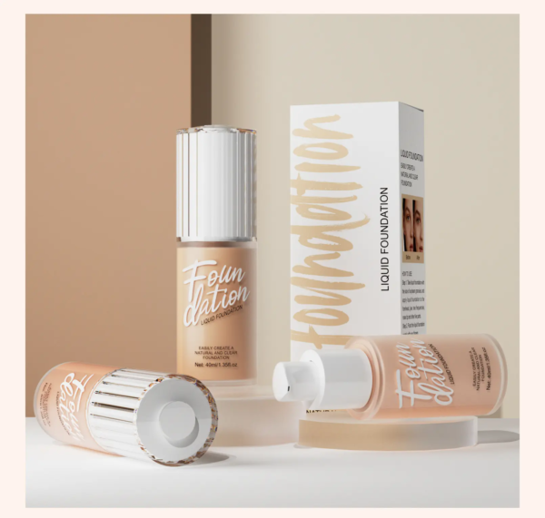 Matte Liquid Foundation in Black Concealer and Brightening Cream for Face Base Makeup - Vegan, Cruelty-Free, Long-Lasting