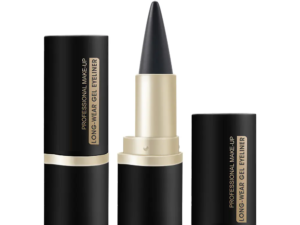 Delineador de ojos en gel tridimensional negro mate, resistente al agua, de secado rápido y de larga duración.