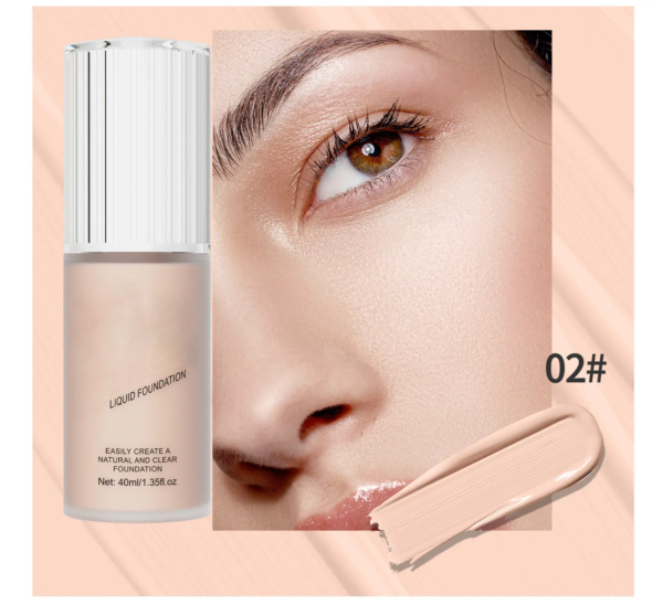 Matte Liquid Foundation in Black Concealer and Brightening Cream for Face Base Makeup - Vegan, Cruelty-Free, Long-Lasting