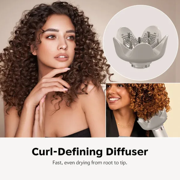 8 in 1 Multi Salon Styler Hair Dryer Brush Set with Folding Handle Auto Curler High Speed Dryer Hot Air Styler