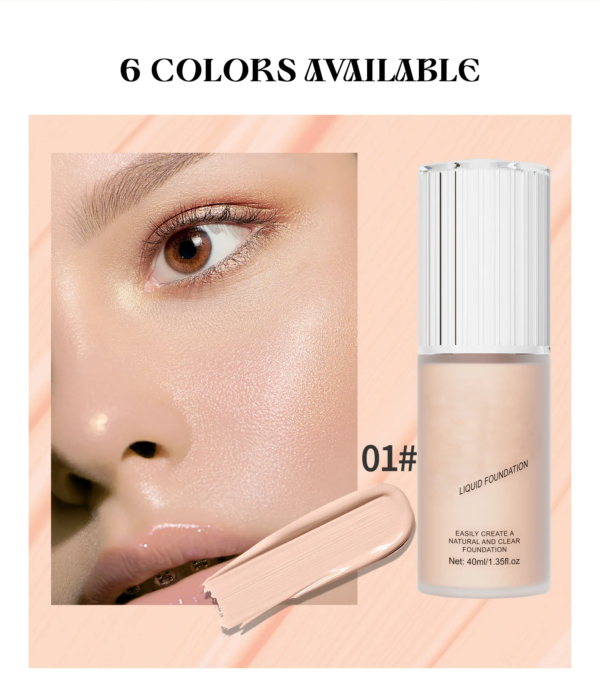 Matte Liquid Foundation in Black Concealer and Brightening Cream for Face Base Makeup - Vegan, Cruelty-Free, Long-Lasting