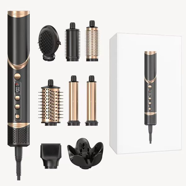 8 in 1 Multi Salon Styler Hair Dryer Brush Set with Folding Handle Auto Curler High Speed Dryer Hot Air Styler