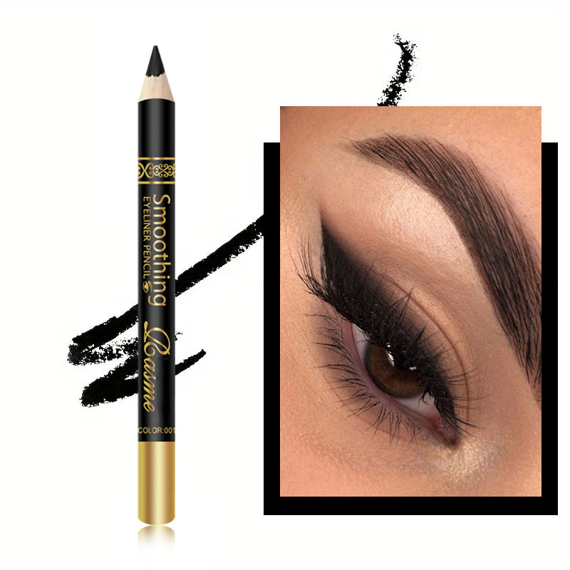 Longwear Kohl Eyeliner Pencil Waterproof Smudge Proof Matte Black Eye