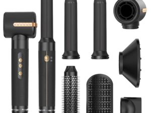 7 in 1 Hair Blow Dryer Brush Auto Curler Hot Air Brush Comb High Speed Hair Dryer Set Multi Styler