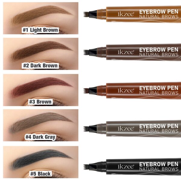 Magic Eyebrow Microblading Pencil Long-Lasting 4-Tip Magic Eyebrow Pencil | Precise Fine Stroke Brow Pen for Natural-Looking Brows