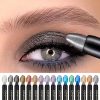 16 Colors Pearlescent Eye Shadow, Color Glitter Waterproof Long-Lasting Eye Makeup Non-smudge Eyeshadow