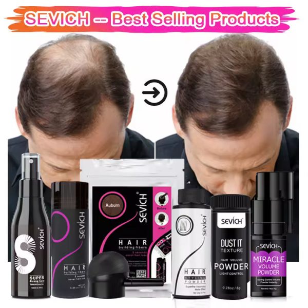 Hair Building Fiber Powder Cover Up for Hair Loss & Patchy Beard
