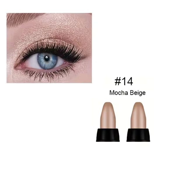 16 Colors Pearlescent Eye Shadow, Color Glitter Waterproof Long-Lasting Eye Makeup Non-smudge Eyeshadow