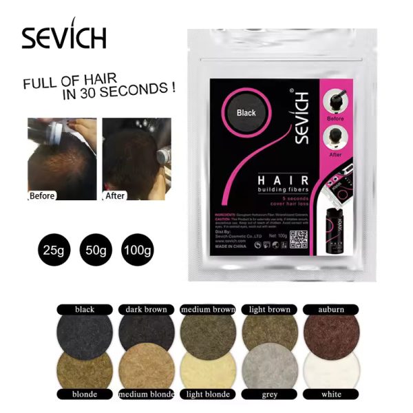 Hair Building Fiber Powder Cover Up for Hair Loss & Patchy Beard