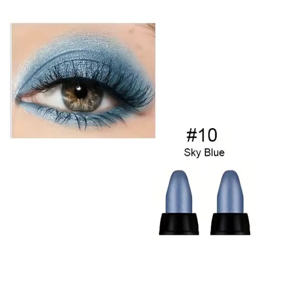 16 Colors Pearlescent Eye Shadow, Color Glitter Waterproof Long-Lasting Eye Makeup Non-smudge Eyeshadow